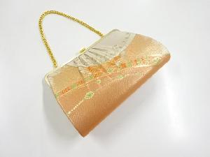 リサイクル　佐賀錦花・蝶模様織り出し和装バッグ